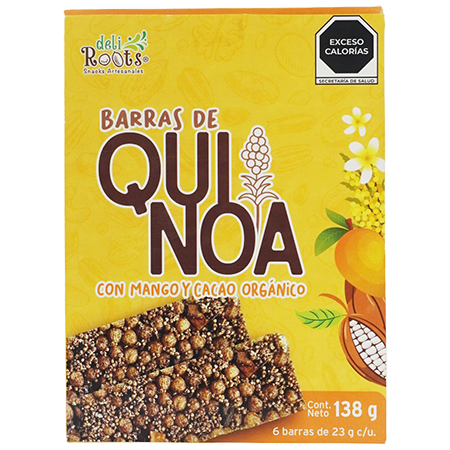 Caja Barras Quinoa Mango y Cacao Orgánico